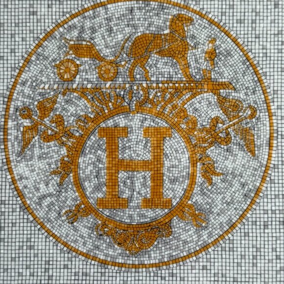 Hermès Mosaique au 24 Gold Square Plate 23cm | 9inch | Mint | Boxed | Gift-Ready - Picture 10 of 11